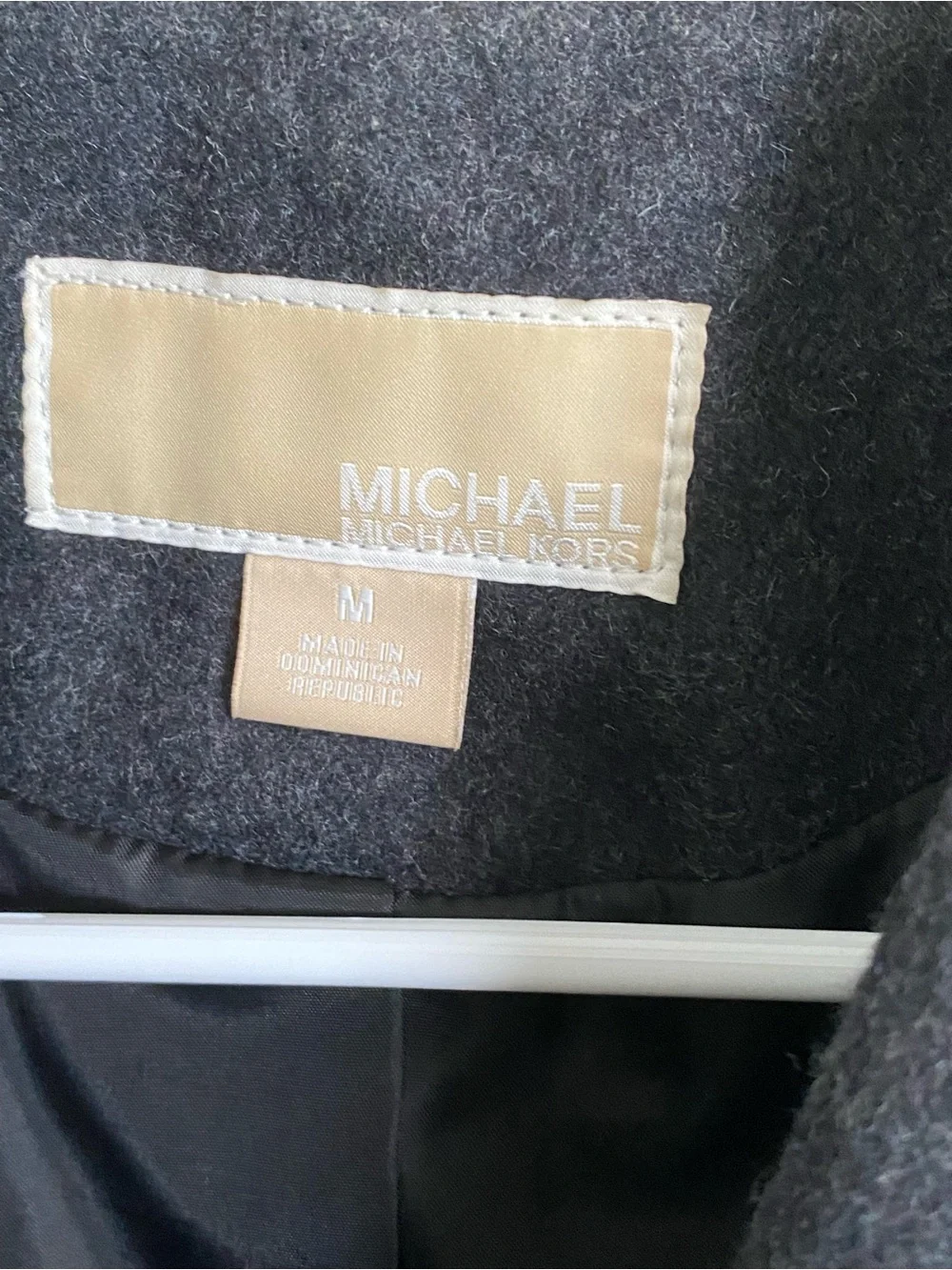 MICHAEL Michael Kors Charcoal Gray Wool-Blend Peacoat – Size M